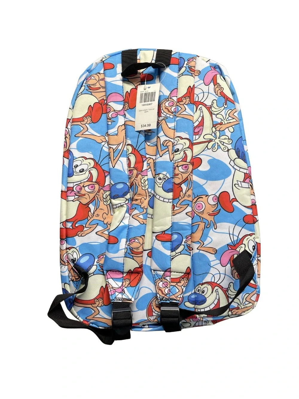 Ren And Stimpy Cartoon Character Blue Backpack: Hot Topic